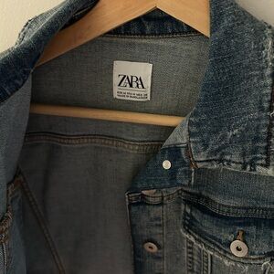 ZARA Blue Denim Jacket Classic Wash Size M